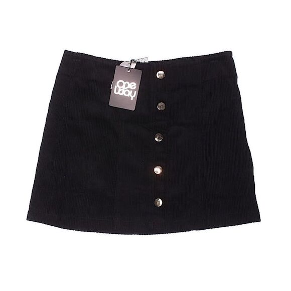 LF BLACK Corduroy Mini Skirt by One Way - Picture 1 of 4